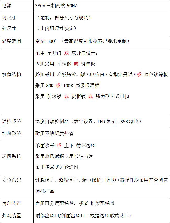 EVA烘箱聚合物烘烤箱技術參數